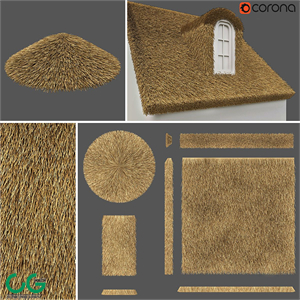 Thatched roof set